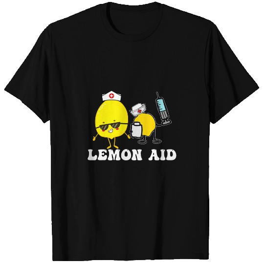 Lemon Aid Funny Lemonade Funny Lemons Groovy Fruit Black T-Shirts