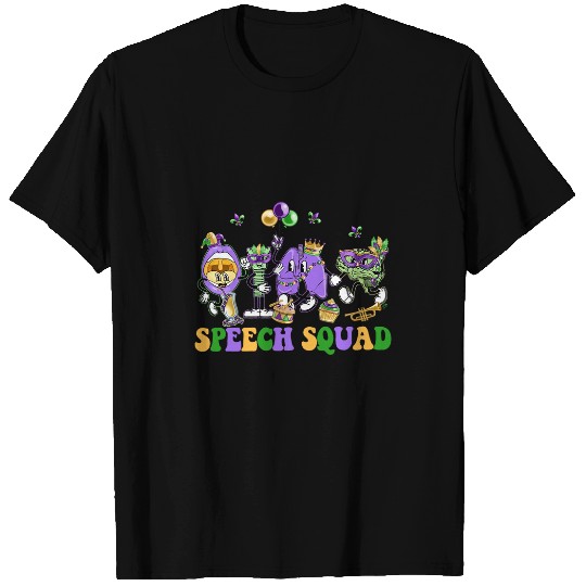 Speech Therapy Speech Therapist Appreciation Mardi Gras T-Shirts