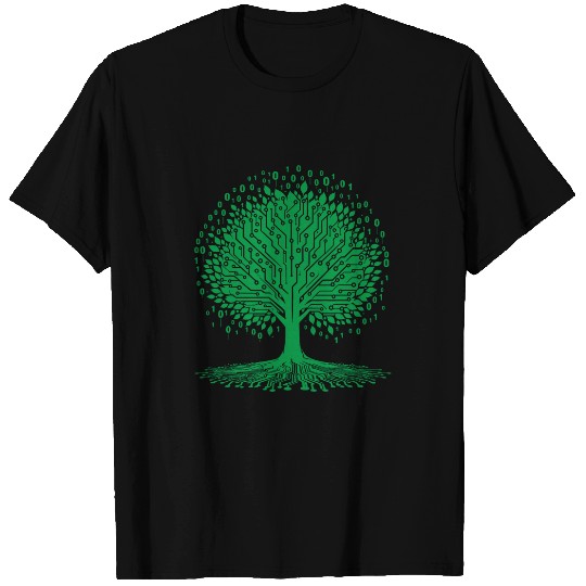 Tree Binary Graphic Coding Computer Geek Programmer T-Shirts