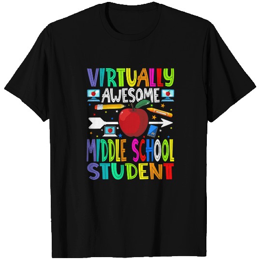 Virtually Awesome Middle School Student Back To School T-Shirts