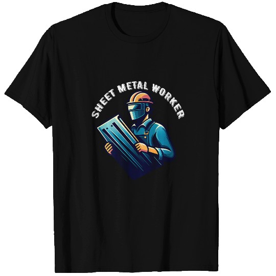 Sheet Metal Worker Wife For Men Design On Back Of T-Shirts