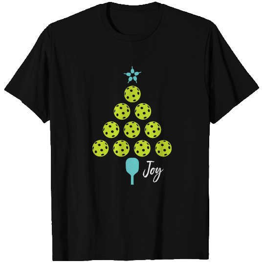 Christmas Pickleball Design Christmas Tree T-Shirts