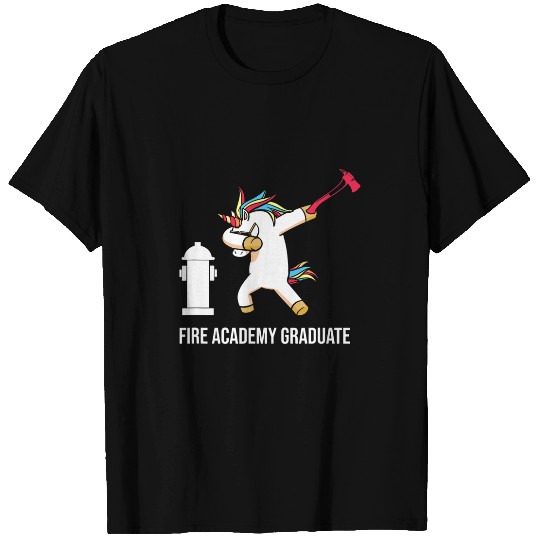 Academy Student Unicorns Fireman Graduation T-Shirts