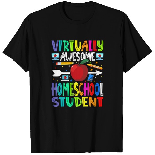 Virtually Awesome Homeschool Student Back To School 1 T-Shirts