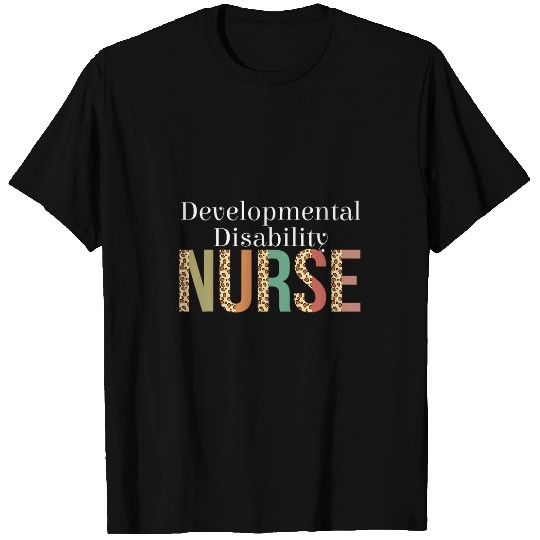 Leopard Developmental Disability nurses For Nursing Student T-Shirts