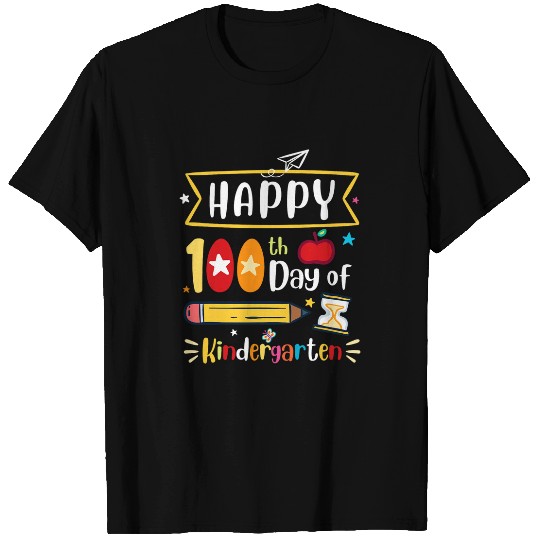 Happy 100th Day of Kindergarten Teacher or Student Gift 3 T-Shirts