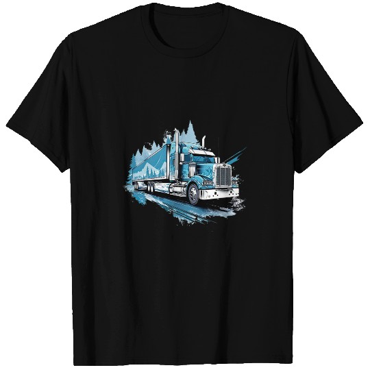Trucker American Flag Big Rig SemiTrailer Truck Driver 12 T-Shirts