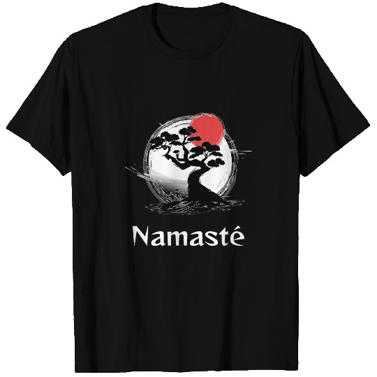 Bonsai Tree Kanj Japanese Buddhist Zen Meditation Namaste T-Shirts