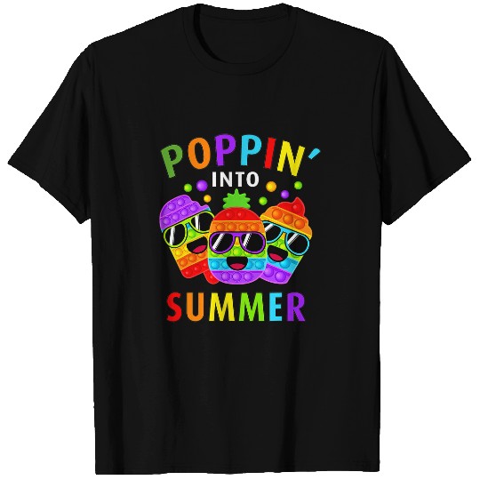 Poppin Into Summer Cream Last Day Of School Teacher Student T-Shirts