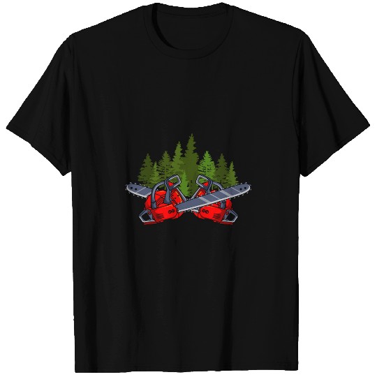 Lumberjack Forester Woodworker Chainsaw T-Shirts