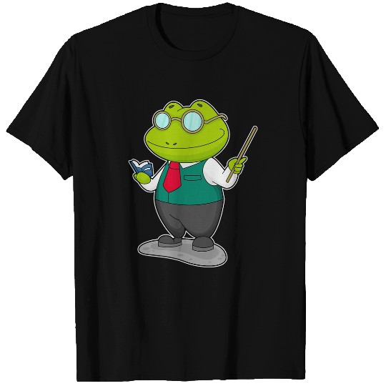 Frog Teacher Glasses Book T-Shirts