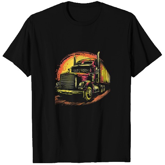 Trucker American Flag Big Rig SemiTrailer Truck Driver 7 T-Shirts