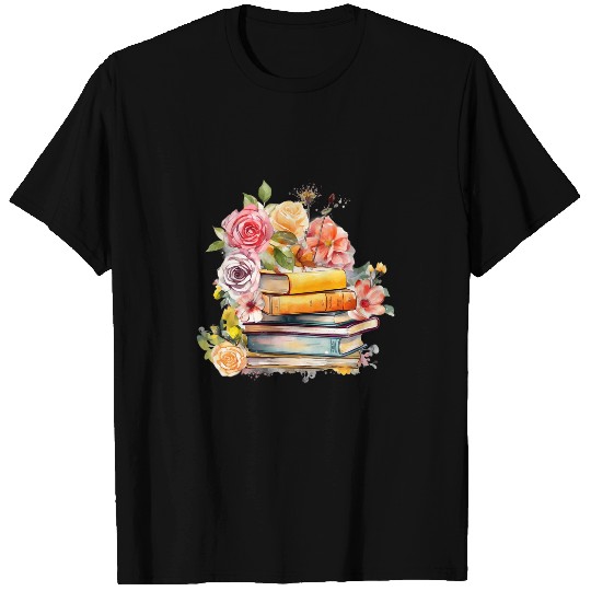 Colorful Flowers Womens Love Spring Watercolor Women T-Shirts