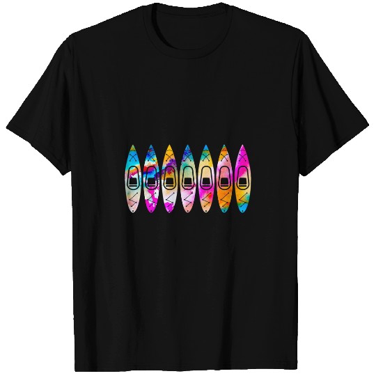Colorful Kayak Kayaking Kayaker Canoeing Boat Paddling T-Shirts