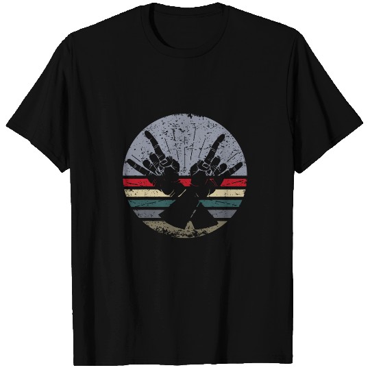 Rock Roll Wrestling Mens Devil Horns 1 T-Shirts
