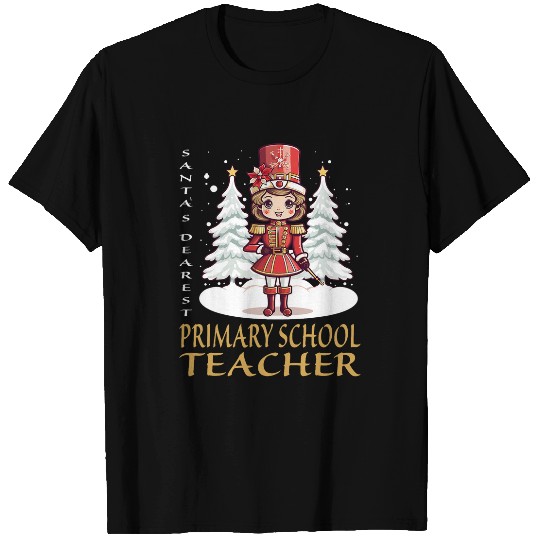 Primary School Teacher Christmas Classic Female Nutcracker T-Shirts