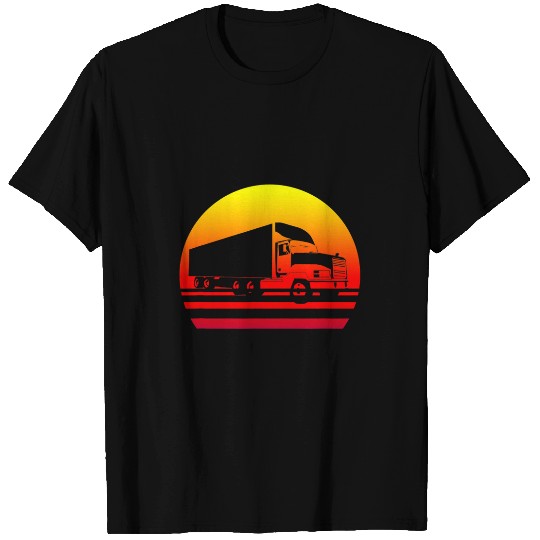 Semi Truck Driver Trucker Big Rig Sunset T-Shirts