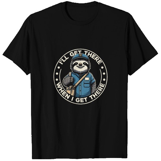 Sloth Postal Worker Funny Postman Mail Carrier Sloth T-Shirts