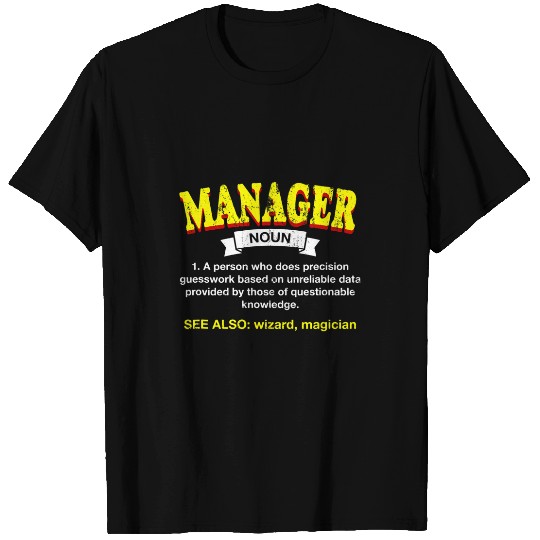 Manager Definition Funny Boss Humor Employer Appreciation T-Shirts
