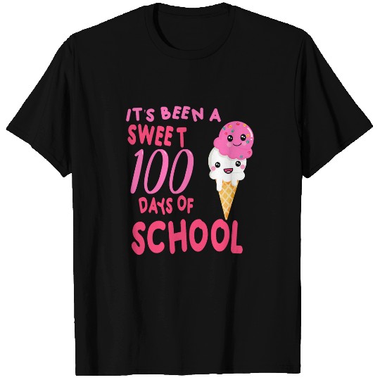 Ice Cream Cone 100 Days Of School Teacher T-Shirts