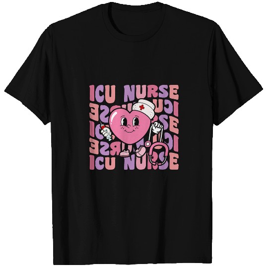 Groovy ICU nurses Funny Valentines Day Intensive Care Unit T-Shirts
