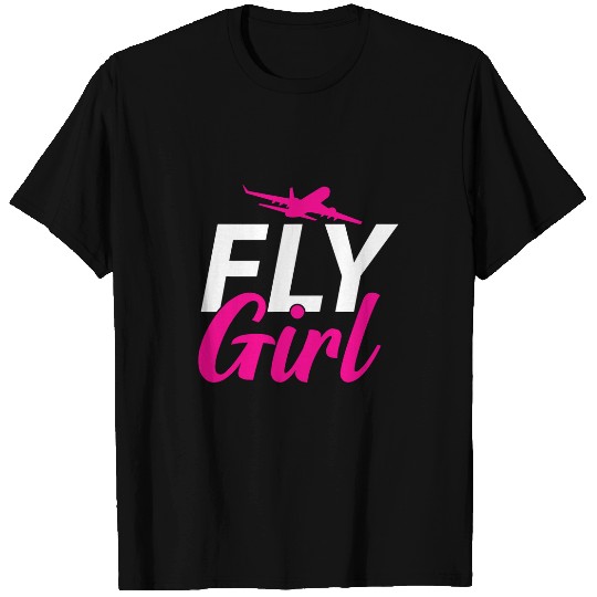 Fly Girl Airplane Aviation Aircraft Flight T-Shirts