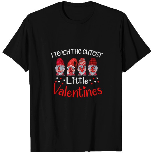 I Teach The Cutest Little Valentines Love Gnome Teacher Day T-Shirts