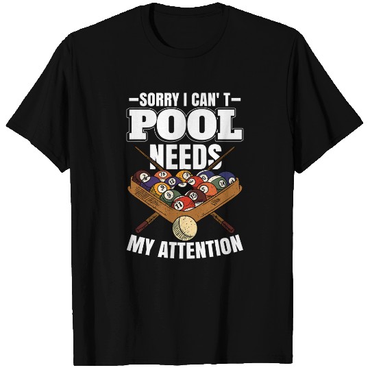 Funny Billiard Pool Player T-Shirts