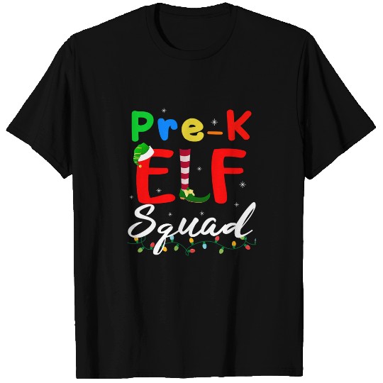 PreK ELF Squad Funny Christmas ELF Teacher Student Matching T-Shirts