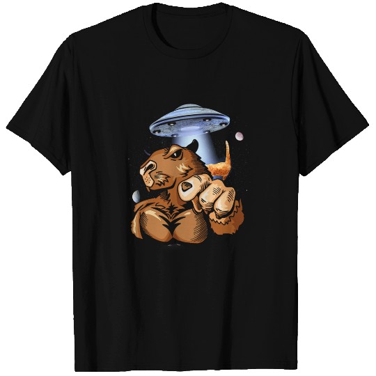 capybaras Astronaut in Outer Space Galaxy capybaras Lovers T-Shirts
