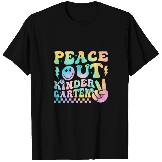 peace out kindergarten last day of school teacher girl boy T-Shirts