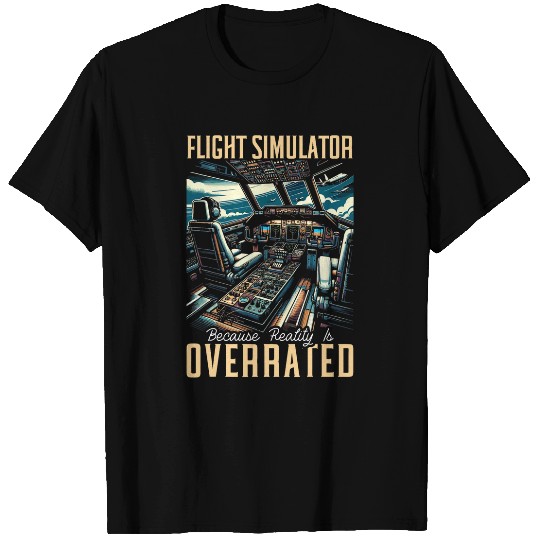 Flight Simulator Aviation Console Pilot Flight Simulation 5 T-Shirts
