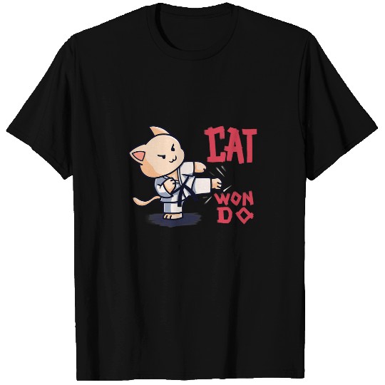 Catwondo Funny Karate Cat Taekwondo Master Martial Arts T-Shirts