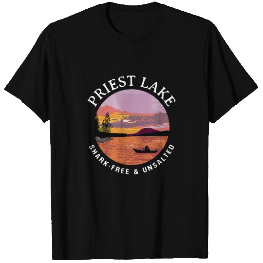 Priest Lake Sharkand Unsalted Kayaking Sayings Kayak T-Shirts