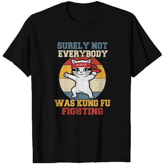 Surely Not Everybody Was Kung Fu Fighting Funny Cat T-Shirts