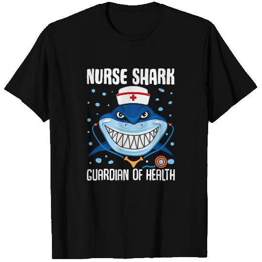 nurses Shark Guardian of Health Funny Shark Pun T-Shirts
