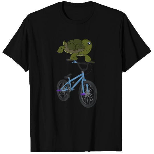 Funny Ocean Animal Lover BMX Stunt Cycling Sea Turtle T-Shirts
