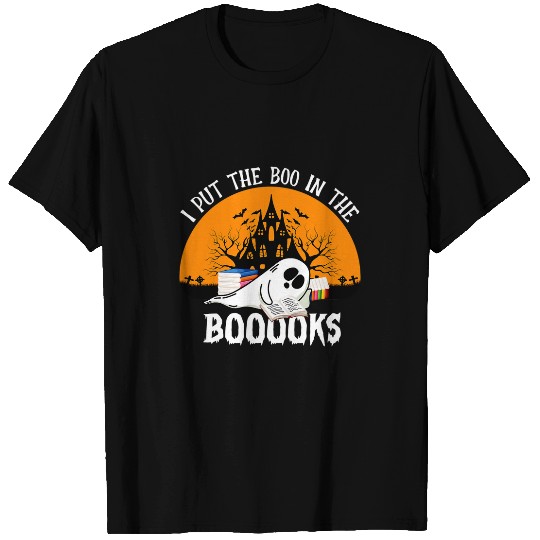 I Put The Boo In The Booooks Cute Halloween Book Lovers T-Shirts