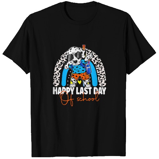 Happy Last Day Of School Dalmatian Dogs Summer Vacation T-Shirts