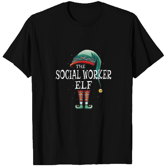 Social Worker Elf Job Christmas T-Shirts
