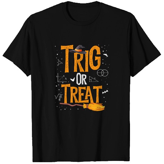 Halloween Math Teacher Trig Or Treat Student School College T-Shirts