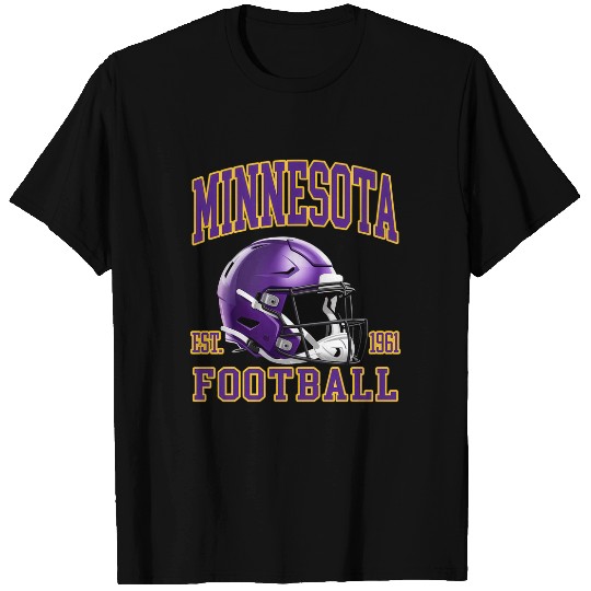 Minnesota Football Helmet T-Shirt, Est 1961, Football Fan Apparel, Minnesota Vikings Outfit