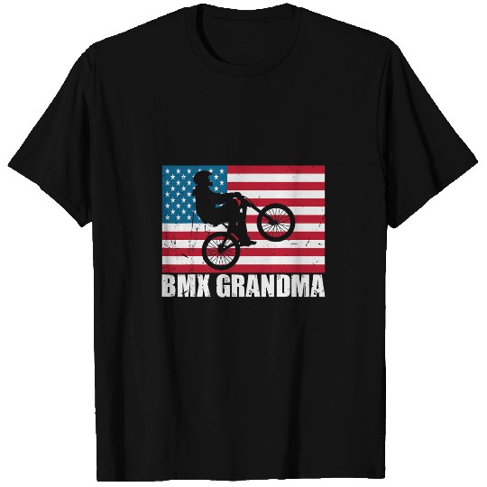 BMX Nana USA Flag Grandma Mothers Day Gift 4th Of July T-Shirts