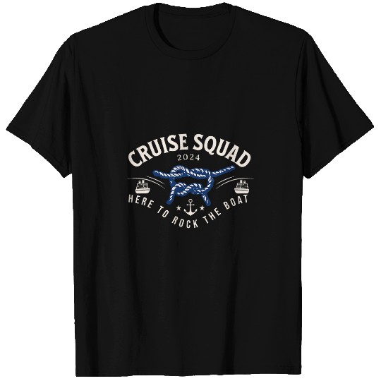 Cruise Squad 2024 Here To Rock The Boat Family Cruise Trip T-Shirts