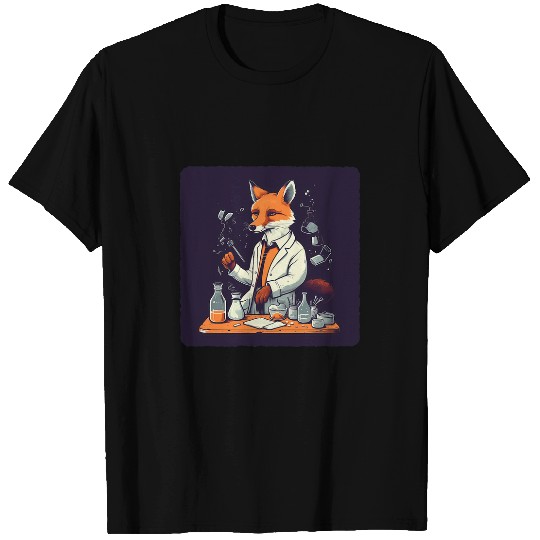 Fox Lab Coat Science Experiments Research Scientist T-Shirts
