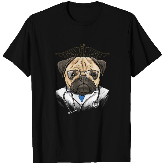 Pug Dogtor Vet Veterinarian Dog Doctor T-Shirts