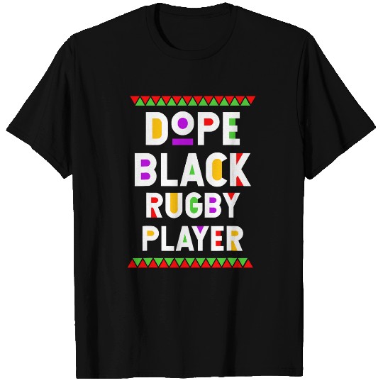 Dope Black Rugby Player African American Sports T-Shirts