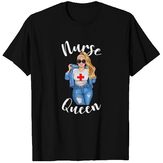 Womens nurses Queen Funny Nursing Student Hospital Worker Diva Women T-Shirts