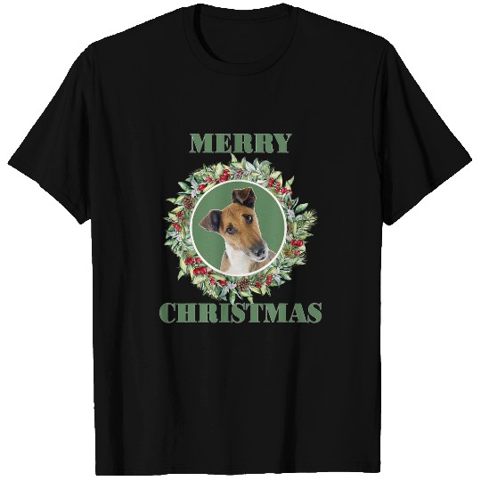 Merry Christmas Fox Terrier Smooth T-Shirts