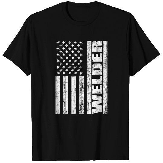 WELDER US FLAG VET FACTORY DESIGN Fathers Day T-Shirts